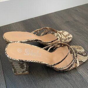 Snakeskin Shein Heels | Size: 9 | Style: Chunky Heel